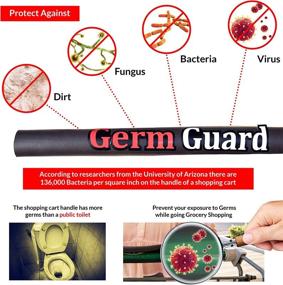 img 2 attached to Germ Guard Contactless Supermarket Shopping Cart Handle Cover Protection - Prevents Spread, Glove Alternative PPE - Black