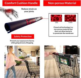 img 1 attached to Germ Guard Contactless Supermarket Shopping Cart Handle Cover Protection - Prevents Spread, Glove Alternative PPE - Black