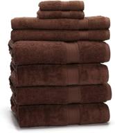 💎 premium quality 900 gsm egyptian cotton 8-piece towel set - hotel luxury heavy weight & absorbent - includes 4 bath towels, 2 hand towels, 2 washcloths in chocolate logo