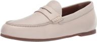 aquatalia pebbled penny loafer white men's shoes logo