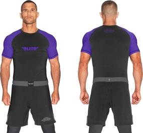 img 3 attached to 🥋 2022 Elite Sports Jiu Jitsu BJJ Rash Guards for Men - Short Sleeve Compression Base Layer Rash Guard for No GI, MMA Ranking