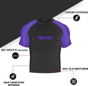 img 1 attached to 🥋 2022 Elite Sports Jiu Jitsu BJJ Rash Guards for Men - Short Sleeve Compression Base Layer Rash Guard for No GI, MMA Ranking