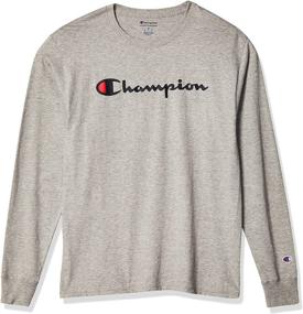 img 4 attached to 👕 Champion Классическая майка с длинным рукавом Script: Идеальная активная одежда для мужчин.