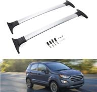 🚗 motorfansclub roof rack cross bars for ford ecosport 2013-2021, aluminum alloy baggage crossbars luggage rack cargo, silver compatible with cars logo