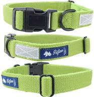 🐶 premium hemp dog collar with fleece lining and reflective safety strip - soft and durable, ideal for small to large dogs/pets (leash not included) logo