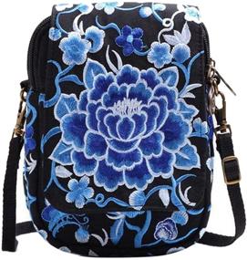 img 4 attached to Jiyaru Embroidered Cellphone Crossbody Multicolor Women's Handbags & Wallets and Shoulder Bags