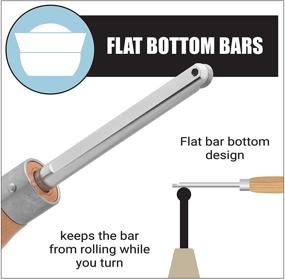 img 3 attached to Savannah 3 Piece Mini Turning Tool Set with Carbide Cutters - Flush Fit Comfort Grip Handles, Steel Riveted Ferrules, Round, Radius Square, and Diamond Shaped Cutters Included