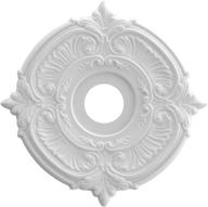 🏢 ekena millwork cmp16at attica thermoformed pvc ceiling medallion: 16" od x 3 1/2" id x 1" p, white - high quality decorative ceiling accent for any space logo