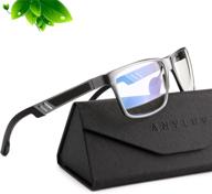 😎 lightweight eyeglasses frame - classic rectangle blue light blocking glasses for men and women logo