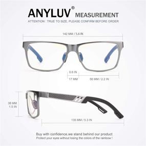img 1 attached to 😎 Lightweight Eyeglasses Frame - Classic Rectangle Blue Light Blocking Glasses for Men and Women
