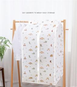 img 3 attached to 👗 BOAGO Hanging Clothes Garment Bag Organizer - Translucent Dustproof Waterproof Storage Bags for Suits, Shirts, Dresses, Coats, and Jackets with Full Zipper (Size: 60 * 50 * 120cm)