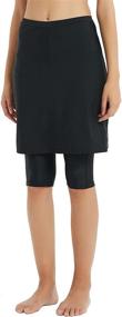 img 3 attached to Aunua Women's UPF 50+ UV Sun Protection Swim Skort Capris: Stylish Swimming Skirt with Legging Shorts
