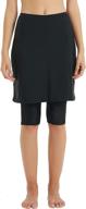aunua women's upf 50+ uv sun protection swim skort capris: stylish swimming skirt with legging shorts logo
