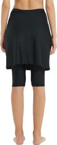 img 2 attached to Aunua Women's UPF 50+ UV Sun Protection Swim Skort Capris: Stylish Swimming Skirt with Legging Shorts
