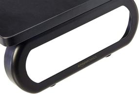 img 1 attached to Улучшайте своё рабочее пространство: Деревянная подставка Amazon Basics для монитора и компьютера в стильном черном цвете.