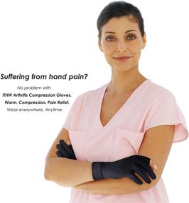 img 2 attached to Copper Arthritis Gloves | Hand Pain Relief for Arthritis, Rheumatoid, Osteoarthritis | Compression Gloves for Men and Women (S)