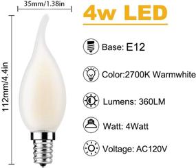 img 3 attached to Candelabra Candle Bulbs Dimmable Frosted