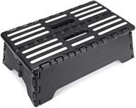 🪜 5-inch portable folding step stool (black) - for easy indoor and outdoor use, supports 300 lbs, durable plastic material, ideal for kitchen, toilet, bathroom, bedroom, camping, and more logo