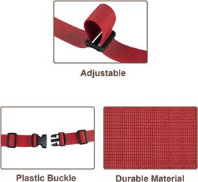 img 1 attached to 🔴 MAGARROW 1.5-Inch Adjustable Utility Straps with Buckle, 4-Pack (9.5 feet Long) - Vibrant RED Color