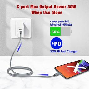 img 1 attached to Wangmai USB C Fast Charger 30W - Dual-Port Foldable PD Type C Charger for iPhone 13/12/11/Pro Max/XS/XR/X,iPad Pro, Pixel, Galaxy, and More