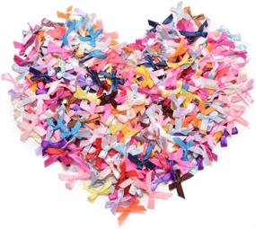 img 2 attached to 🎀 Exceart 200pcs Mini Satin Ribbon Bows: Perfect Embellishment Bows for Wedding, Crafts, Sewing & Scrapbooking Decoration in Mixed Colors