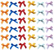 🎀 exceart 200pcs mini satin ribbon bows: perfect embellishment bows for wedding, crafts, sewing & scrapbooking decoration in mixed colors logo