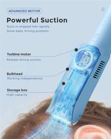 img 2 attached to 👶 Baistom Baby Hair Clipper: Silent Vacuum Trimmer, Automatic Hair Suction for Infants and Children, Cordless Rechargeable Waterproof Haircutting Set