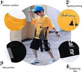 img 1 attached to 2 Piece T Shirt Shorts Tie Dyed Bottoms Boys' Clothing ~ Clothing Sets