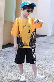 img 3 attached to 2 Piece T Shirt Shorts Tie Dyed Bottoms Boys' Clothing ~ Clothing Sets