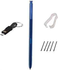 img 4 attached to Enhanced Replacement S Pen for Note 8 - Blue Stylus Touch Pen for Galaxy Note 8 N950U N950W N950FD N950F | Includes Tips/Nibs + Type C Charger