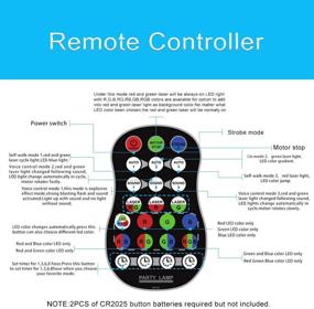 img 1 attached to 🎉 AMKI Stage Party Light - Sound Activated Remote Control DJ LED Light with Laser Projection Effect, Ideal for Stage Lighting, Christmas, Halloween, Birthday Parties, and Decorations