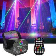 🎉 amki stage party light - sound activated remote control dj led light with laser projection effect, ideal for stage lighting, christmas, halloween, birthday parties, and decorations логотип