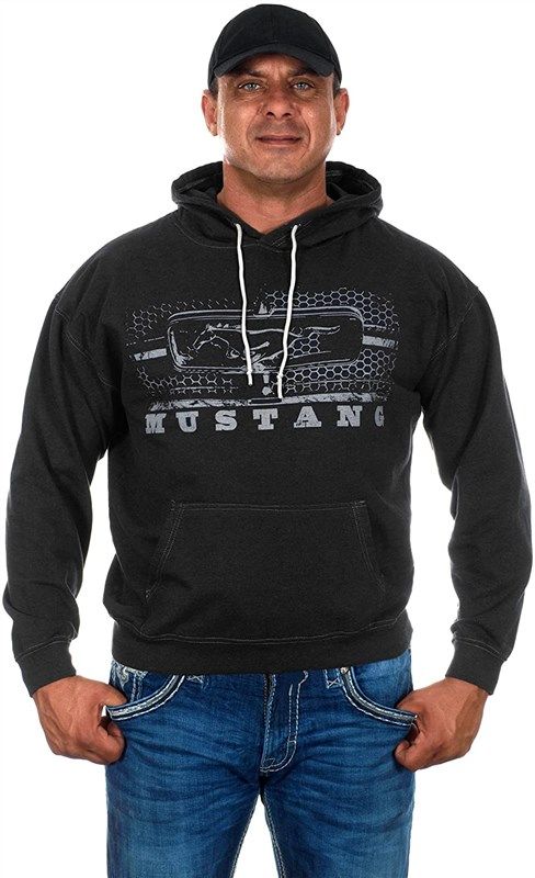 mustang hoodies exclusive american clg2 black automotive enthusiast merchandise in apparel logo