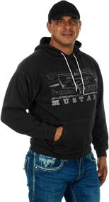 img 2 attached to 👕 Stylish Ford Mustang Hoodies for Men: Explore 5 Designs in Pullovers & Full Zip-Up by Jh Design