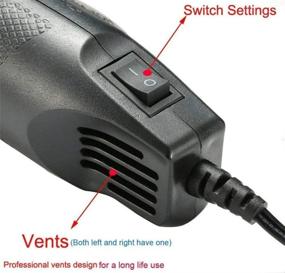 img 1 attached to Compact 300W Mini Heat Gun: Portable Hot Air Gun for Precise Small Projects - Electronics, Crafts, Beading, Melting, Embossing, Removing (Black Shell + Red Mouth)