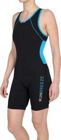 img 4 attached to Stay Cool and Ready to Sprint with the RunBreeze Women's Triathlon Suit: Breathable, Quick-Drying, with Convenient Dual Rear Pockets