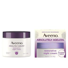 img 4 attached to 🍇 Aveeno Absolutely Ageless Restorative Night Cream – Blackberry Complex, Vitamin C & E, Hypoallergenic, Non-Greasy Moisturizer for Face & Neck, 1.7 fl. oz