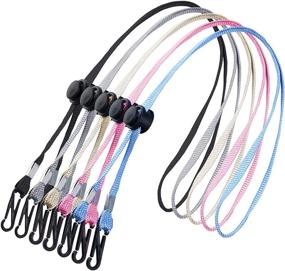 img 4 attached to 🎭 Pack of 5 Adjustable Length Mask Lanyards