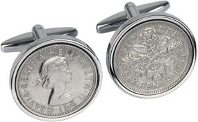 img 4 attached to English Sixpence Cufflinks Genuine Satisfaction