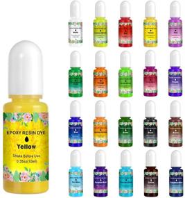 img 4 attached to Vibrant 20 Colors Epoxy Resin Dye: OWSEN 🌈 Translucent Pigment for High-Concentration Art Resin Crafts Making, 0.35oz Each