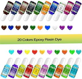 img 3 attached to Vibrant 20 Colors Epoxy Resin Dye: OWSEN 🌈 Translucent Pigment for High-Concentration Art Resin Crafts Making, 0.35oz Each