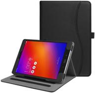 📱 fintie case for asus zenpad 3s 10 z500m/zenpad z10 zt500kl - black multi-angle viewing stand cover with pocket - ideal for 9.7-inch tablets logo