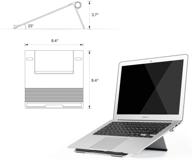 💻 10-17 inch laptop notebook macbook desk stand - portable height adjustable folding ergonomic mount (black) logo