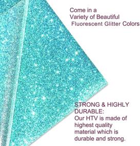 img 2 attached to 🌟 High-Quality HTV Glitter Heat Transfer Vinyl Sheet (8 Pack) - Assorted Colors Glitter Iron-on Vinyl for DIY T-Shirt Fabrics - Perfect for Silhouette Cameo & Heat Press - 12"x 10" (8pcs Glitter)