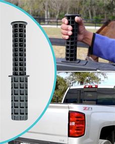 img 4 attached to 🚚 STEP-N-SECURE Truck Bed Handle - 8.5” x 2” Tailgate Assist with Tie Down Post Compatibility - Ideal for Jeep Gladiator, Dodge Ram 1500, 2500 (1 Pack)