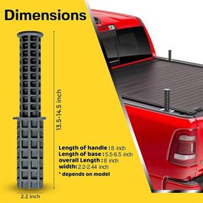 img 2 attached to 🚚 STEP-N-SECURE Truck Bed Handle - 8.5” x 2” Tailgate Assist with Tie Down Post Compatibility - Ideal for Jeep Gladiator, Dodge Ram 1500, 2500 (1 Pack)