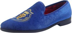 img 3 attached to Exquisite Embroidery: ELANROMAN Vintage Loafers for Sophisticated Men's Style & Comfort