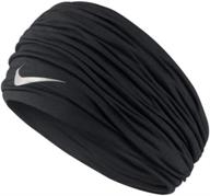 👕 nike unisex dri-fit wrap neck wrap (black) - one size fits all logo