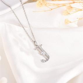 img 3 attached to 💎 Sianilvera Initial Necklace: Stylish Sterling Silver 26 Alphabet Pendant - Perfect Jewelry Accessory