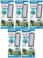 hagen marina slim aquarium water filter: 15-pack with carbon plus ceramic cartridge - top-grade filtration for crisp, clear water! логотип